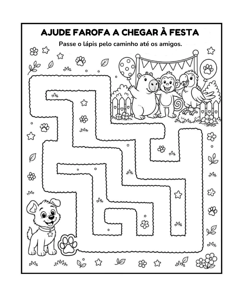 Página de atividade do livro usada para conversar depois da leitura